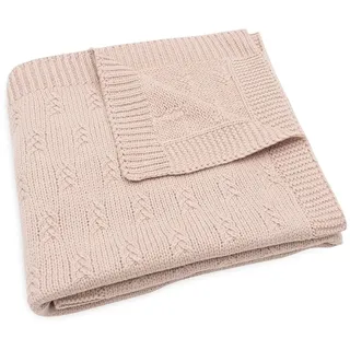 Jollein 516-511-67065 Babydecke Strick Grain Knit rosa (75x100 cm)
