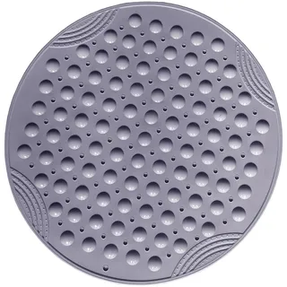 VSUSN Duschmatte rutschfest, 55 cm Runde Antirutschmatte Dusche mit SaugnäPfen Maschinenwaschbar Duscheinlage rutschfest,Grau