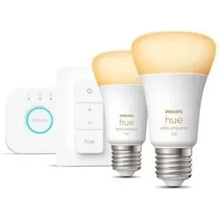 Kit Start -LED -Anschluss -LED Philips Hue White - 10,5W - Los 2 E27 - Hue -Fernbedienung
