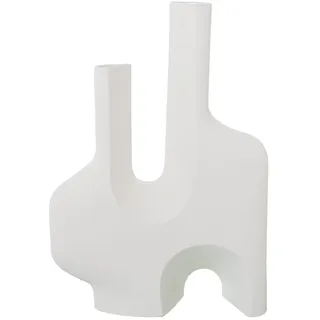 Abstrakte Vase mit Boden, Keramik, roh, matt, 40 x 10 x 57 cm