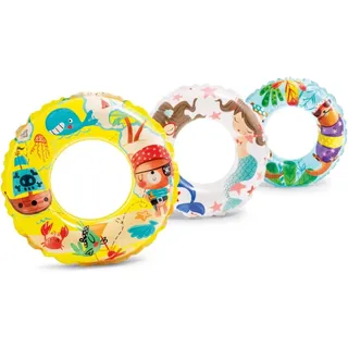 Aufblasbarer Schwimmring Mit Meeresboden-Motiv 61cm Intex
