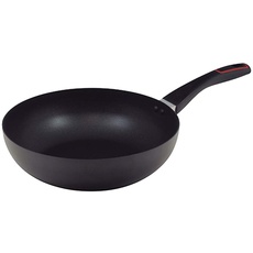 Renberg Q3206 Wok 28 x 8,0 cm gepresstes Aluminium Induktion Tasty Sammlung, Schwarz