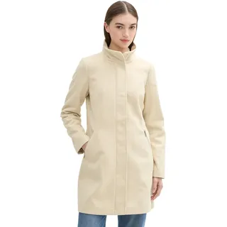 TOM TAILOR Denim Damen Mantel mit Stehkragen,35876 - beige Herringbone, M
