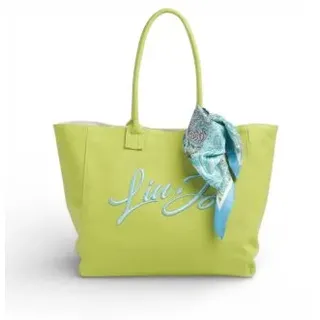 Liu Jo für Damen. AA6200 T546A Shopper Tasche grünes Logo (OSFA), Lässig, Stoff