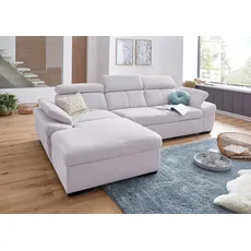 exxpo - sofa fashion Ecksofa »Salerno, L-Form«, silberfarben