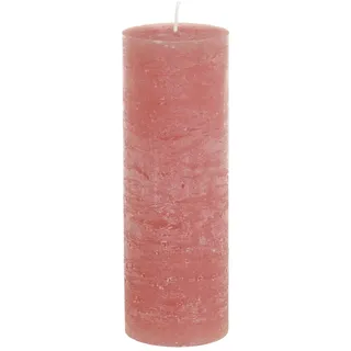 Chic Antique Macon rustikale Stumpenkerze Kerze Antik Altarkerzen 100% Paraffin Lange Brenndauer, H20/D7 cm Himbeere