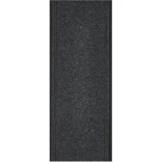 Andiamo Läufer Mitch strapazierfähig und robust - Schmutzfangläufer meliert mit Bordüre Florhöhe 6mm geeignet für Verwendung mit Saugroboter und Fußbodenheizung 66 x 400 cm anthrazit