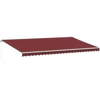 vidaXL Markise Manuell Weinrot 600x300 cm - Rot