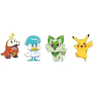 Pokémon - Battle Figur 4er Pack Krokel, Kwaks & Pikachu Spielfigur