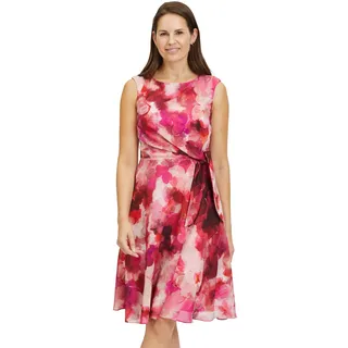 Vera Mont Cocktailkleid mit Bindegürtel Pink/Red,38