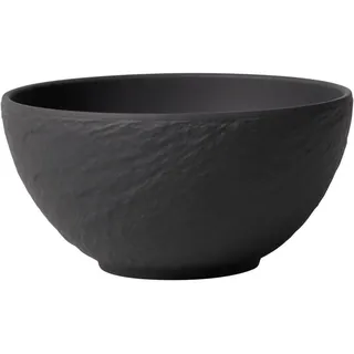 Villeroy & Boch – Manufacture Rock Schale 650 Ml, Spülmaschinenfest, Mikrowellensicher, Bowl, Schüssel Keramik, Müslischale Schwarz, Matt, Premium Porzellan (Packung mit 6)