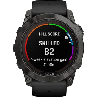 Garmin Fenix 7X Pro BT 51 mm Titaniumgehäuse schwarz Sportarmband schwarz One Size