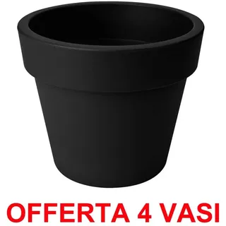 Angebot 4 Vase Green Basics Top Pflanzkübel 30CM Living Black elho