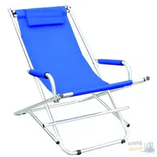 Liegestühle Aluminium Mit Armlehne und Kopfstütze Blau Papillon CM 56x76x100