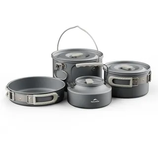 Naturehike Camping Topfset Geschirr Kochgeschirr Set Kochtopf für 2-7 Personen Zum Camping Outdoor Wandern Picknick BBQ