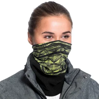 Gregster Damen und Herren Unisex Neckwarmer Schlauchschal Fleece Funktionstuch Schal Maske, multicolour black, Einheitsgrösse