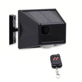 Lancoon Solar Alarm Bewegungsmelder-Detektor im Freien frei drehbar IP65 wasserdichte 129db Laute Sirene Lampe Strobe Licht mit Fernbedienung für Obstgarten Farm Scheune