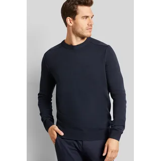 Rundhalspullover BUGATTI, Herren, Gr. 3XL, blau (marine), 80% Wolle, 20% Polyamid, unifarben, regular fit, Rundhals, Rippbündchen, Pullover Rundhalspullover, mit Rundhalsausschnitt