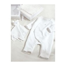 Unisex,Boys,Girls M&S Collection 3pc Cotton Rich Sleepsuit Gift Set (0-6 Mths) - White, White - 0-3 M