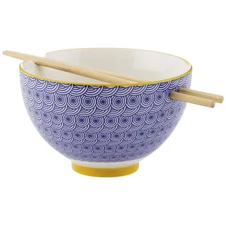 Typhoon Suppenschale, Steingut blau