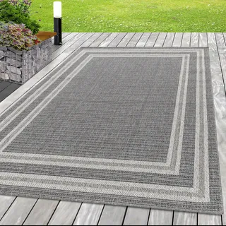 Teppich AYYILDIZ TEPPICHE "ARUBA 4901", grau, B:140cm H:6mm L:200cm, Polypropylen, Teppiche, Teppich, Pflegeleicht, Modern, In- und Outdoor geeignet