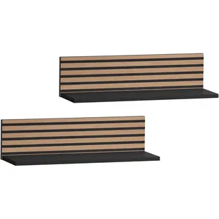 Schildmeyer Ryker Wandregal 60 x 17,3 x 15,7 cm Schwarz