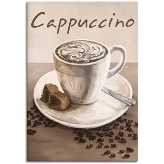 Artland Wandbild »Cappuccino - Kaffee«, Kaffee Bilder, (1 St.), als Leinwandbild, Poster, Wandaufkleber in verschied. Größen Artland naturfarben