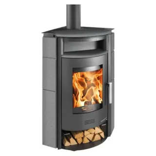Haas+Sohn Kuopio II Kaminofen Perlanthrazit / Quarzit grau - Beige, Grau