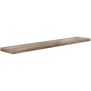 FORTE DURO Wandregal, Holzwerkstoff, Antikeiche, 140 x 3,8 x 25 cm