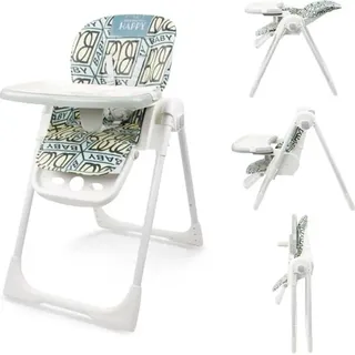 Baby Hochstuhl Klappbar Verstellbarer 12345 Kinderhochstuhl mit Tisch ab 6 Monate Babystuhl Hochstuhl mit Liegefunktion Jungen und Mädchen Kunstleder Kissen Bequem Leicht Zu Reinigen