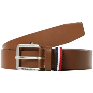 JACK & JONES Herren Jacespo Belt Lederg rtel, Cognac, 105 EU
