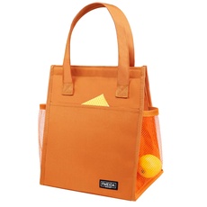 Kühltasche klein Lunchtasche Damen Lunchbag Faltbar Isoliertasche Mini Lunchbox Tasche Thermotasche Faltbar Lunchbag für Picknick Schule Reisen Herren Orange