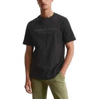 Marc OߴPolo Herren T-Shirt aus Bio-Baumwolle mit Rundhalsausschnitt, Schwarz (Black), XS