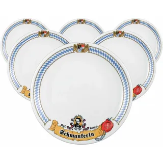 SELTMANN WEIDEN Speiseteller »Speiseteller Compact Bayern ø 27 cm 6er Set bunt«, bunt