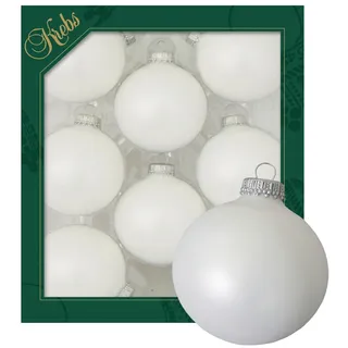 Krebs Glas Lauscha Weihnachtsbaumkugel »CBK84700, Weihnachtsdeko, Christbaumschmuck, Christbaumkugeln Glas weiß