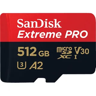 SanDisk Extreme PRO 512 GB microSDXC UHS-I V30 mit SD Adapter