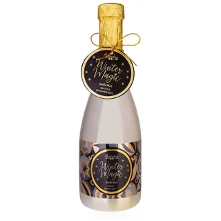 Accentra Duschgel WINTER MAGIC in Sektflasche, Pflegedusche, Badegel in Champagner- Sekt - Prosecco - Optik, Duft: Vanille-Moschus, Frauen Geschenk Weihnachten