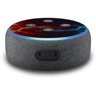 2er Set Folie Cover für intelligenten Smart Speaker Lautsprecher Aufkleber Schutzfolie Skin selbstklebend passgenau Klebefolie für Sprachassistent R137 (Nr. 17 Feuer)