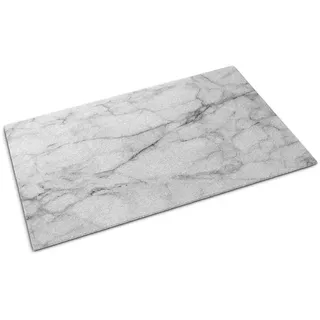 Tulup Fussmatte 90 x 60 cm Grauer Marmor , Textil , 90x60 cm , Teppiche und Böden, Schmutzfangmatten, Fußmatten