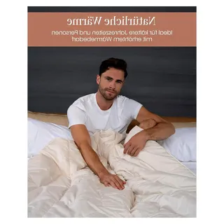 Alpaka Duosteppbett 135 x 200 cm - Wärmende Bettdecke mit Körperform-Steppung - Füllung aus Alpaka-Flaum - Hergestellt in Deutschland