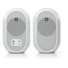 JBL 1 Serie 104 Kompakte aktive Desktop-Referenzlautsprecher mit Bluetooth, weiß (als Paar verkauft)