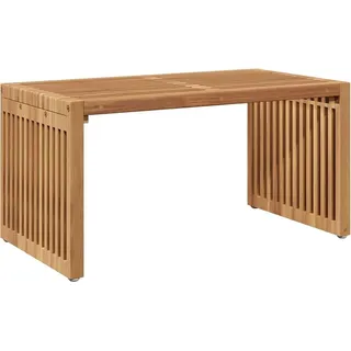 vidaXL Garten-Beistelltisch Braun 70 x 37,5 x 35,5 cm Massivholz Teak - Braun