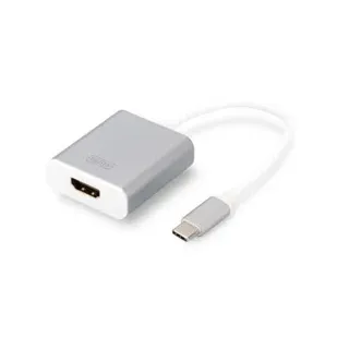 Digitus USB Typ-C zu HDMI Adapter 0,2 m Silber/Weiß