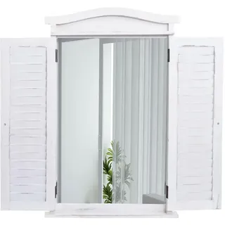MCW Wandspiegel MIT Fensterläden Weiß