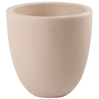 8 seasons Design LED Pflanzkübel 39 x 39cm, Shining Curvy Pot S (Sand), E27, warmweißes Licht – wetterfest – Blumentopf für außen (Garten, Terrasse, Balkon) und innen – dekorativer Getränkekühler