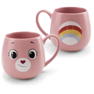 Tasse Glücksbärchis Hurrabärchi 400ml 8x9cm - pink - Hochwertige Porzellan-Tasse, liebevoll gestaltet, niedliches Accessoire für Küche, Büro & Zuhause – süßes Geschenk für Lieblingsmenschen | 62823