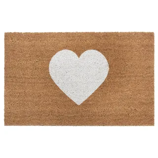 HANSE HOME Fußmatte »Mix Mats Kokos Heart, Türmatte« rechteckig 15 mm Höhe Kokos, Schmutzfangmatte, Outdoor, rutschfest, Innen, Kokosmatte, Flur, braun