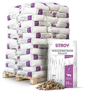STROY Strohpellets Einstreu 15kg x 65 Sack 975kg Palette - 975 kg