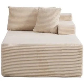 Oxeza Sofaelement 174/100/74.5 cm Beige mit rutschfestem Boden , Textil , Mode , Rechteckig , 100x74.5x174 cm , Wohnzimmer, Sofas & Couches, Sofas, Modulsofas