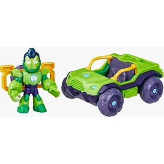Marvel Iron Hulk Action-Figur & Fahrzeug, Sammelfigur 2-in-1, grün